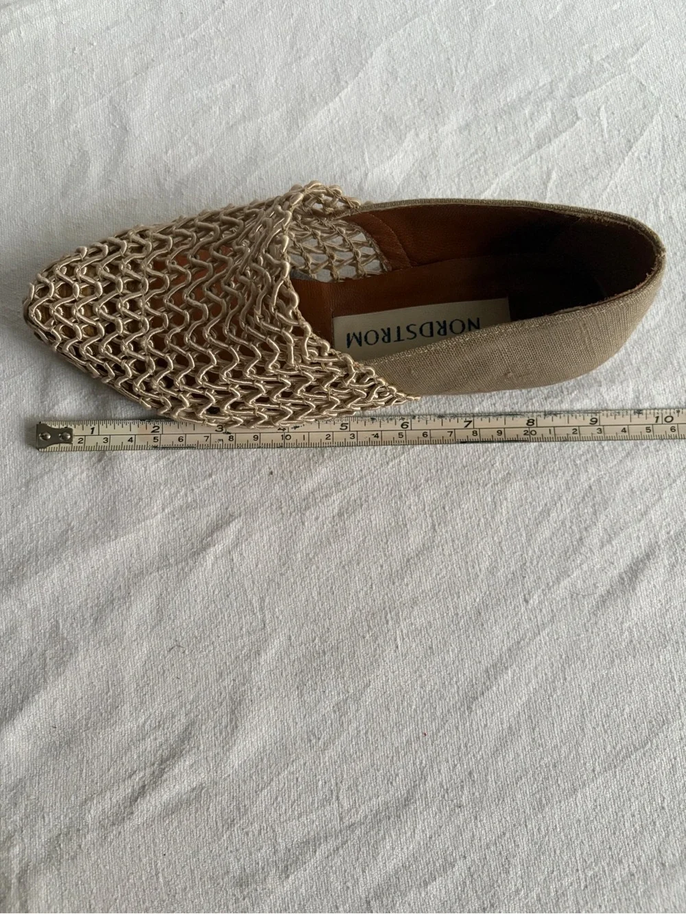 Nordstrom Natural Beige Woven Mule Flats - Picture 12 of 12